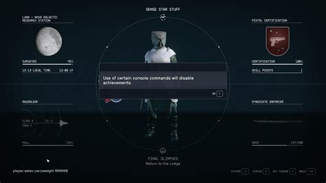 starfield pc console commands